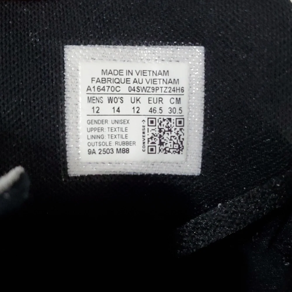 Converse All Star CTAS High Street Mid Unisex Sneakers Black Grey M12/ W14 - Picture 8 of 10